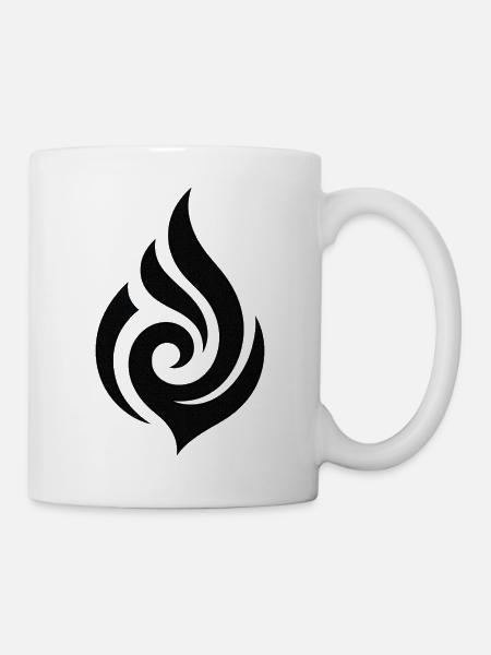 Schwarze Flamme - Tasse - Weiß