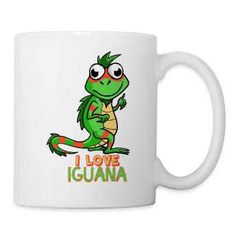 I Love Iguana Cute Pet Lizard Reptile Lover Gift - Mug - white - Right