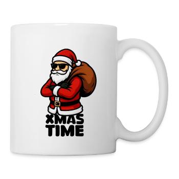 Cooler Santa mit Geschenksack - Tasse - Weiß - Rechts