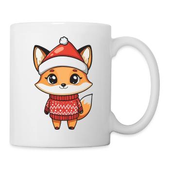 Fuchs Weihnachten Xmas - Tasse - Weiß - Rechts