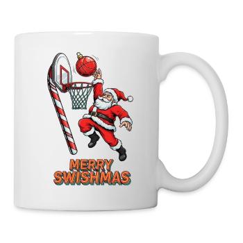 Merry Swishmas Santa Dunk Basketball - Tasse - Weiß - Rechts