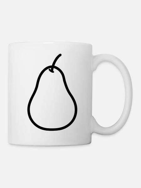 Birne - Tasse - Weiß