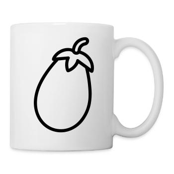 aubergine - Mug blanc - blanc - Droite