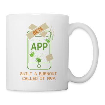 Startup Founder Survivor Burnout Recover - Mug - white - Right