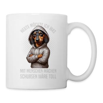 Aujourd’hui, je veux faire quelque chose avec les gens Pousser - Mug blanc - blanc - Droite
