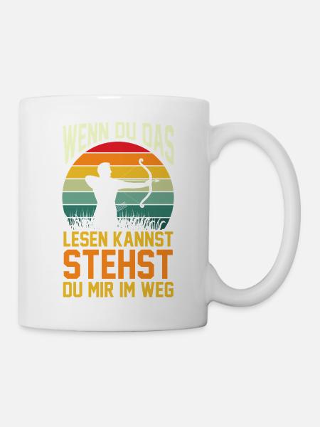 Bogenschütze Bogensport Bogenschießen - Tasse - Weiß