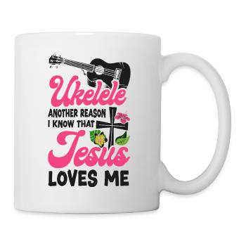 Hawaiian Ukulele Uke Jesus Faith - Tasse - Weiß - Rechts