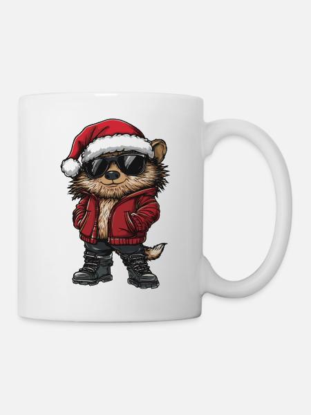 Igel Weihnachten Winter - Tasse - Weiß