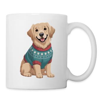 Nordic dog in sweater - Mug - white - Right