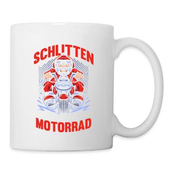 Weihnachtsmann Biker Motorrad Weihnachten - Tasse - Weiß - Rechts