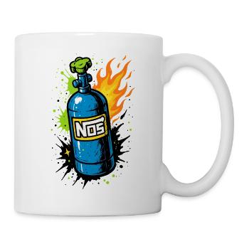 NOS Bottle Neon, T-shirt Street Racer - Mug blanc - blanc - Droite