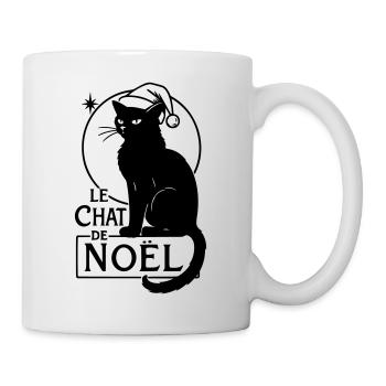 Le Chat de Noël – Vintage Christmas Cat - Mug blanc - blanc - Droite