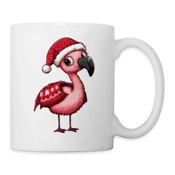 Noël de Noël Flamant rose - Mug blanc - blanc - Droite
