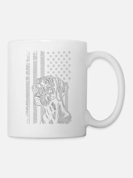 Patriotisches Hundeporträt - Tasse - Weiß