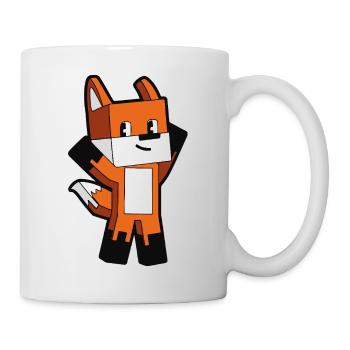Bunter Voxelfuchs - Tasse - Weiß - Rechts