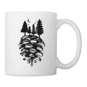 Forêt naturelle de pins - Mug blanc - blanc - Droite