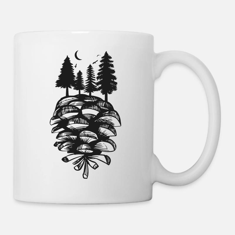 Forêt naturelle de pins - Mug blanc - blanc