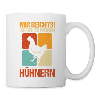 Hühner Hühnerbauer Bauer Landwirt Huhn - Tasse - Weiß - Rechts