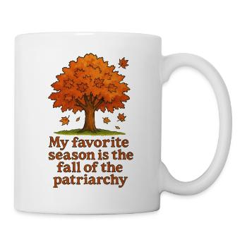 Herbstbaum: Fall des Patriarchats - Tasse - Weiß - Rechts