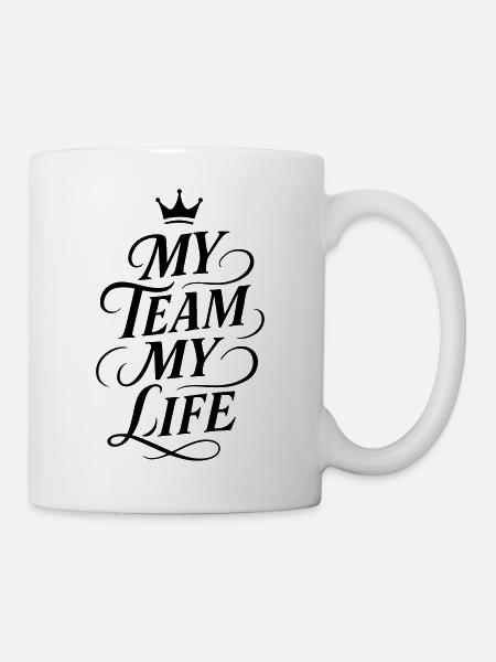 Mein Team Mein Leben - Tasse - Weiß