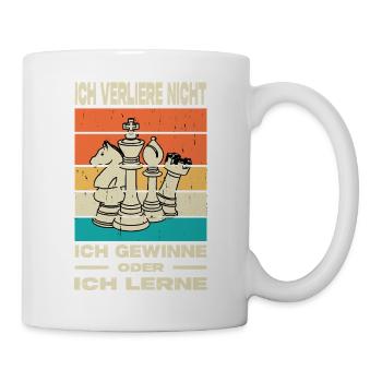 Schachspieler Geschenke Schach Zubehör Schachbrett - Tasse - Weiß - Rechts