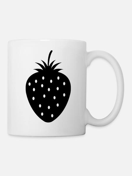 Erdbeere - Tasse - Weiß