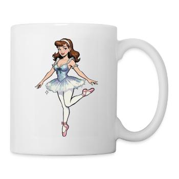 Ballerine aux étoiles tutu - Mug blanc - blanc - Droite
