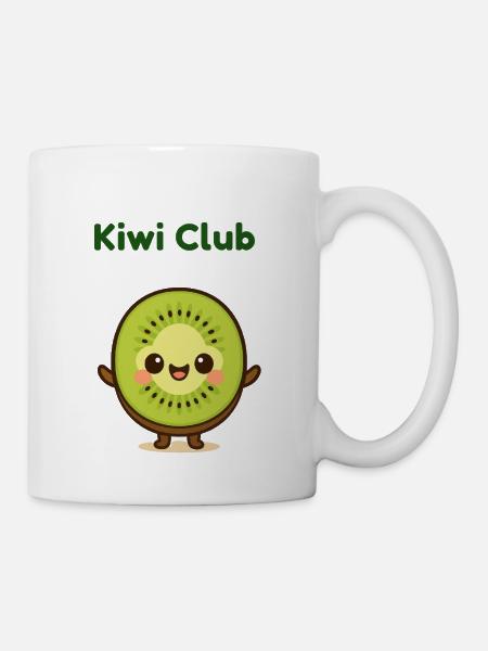 Kiwi Club Kiwi-Smiley - Tasse - Weiß