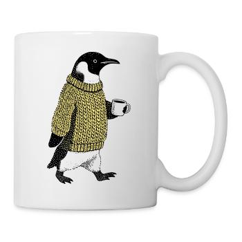 Coffee Penguin - Mug blanc - blanc - Droite