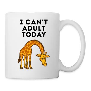 Tired giraffe - I can´t adult today - Mug - white - Right