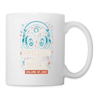 frieden auf max, music volume of love Festival  - Tasse - Weiß - Rechts