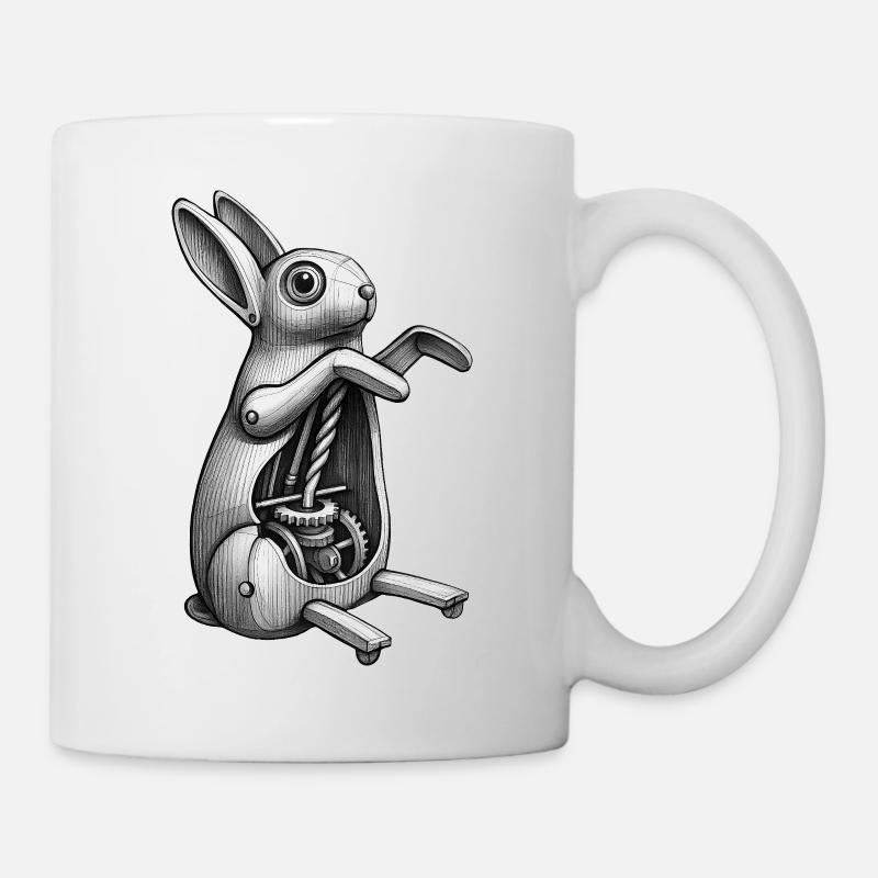 MECA RABBIT - black & white - Mug - white