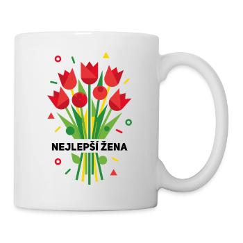 Nejlepší Žena Tulpen Strauß - Tasse - Weiß - Rechts