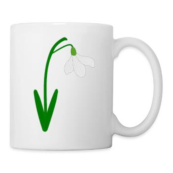 Snowdrop January Birth Month Flower Birthday - Mug - white - Right
