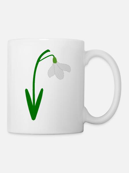 Snowdrop January Birth Month Flower Birthday - Mug - white