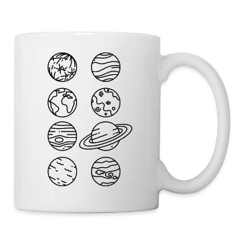 Planètes du système solaire – Espace du système solaire - Mug blanc - blanc - Droite