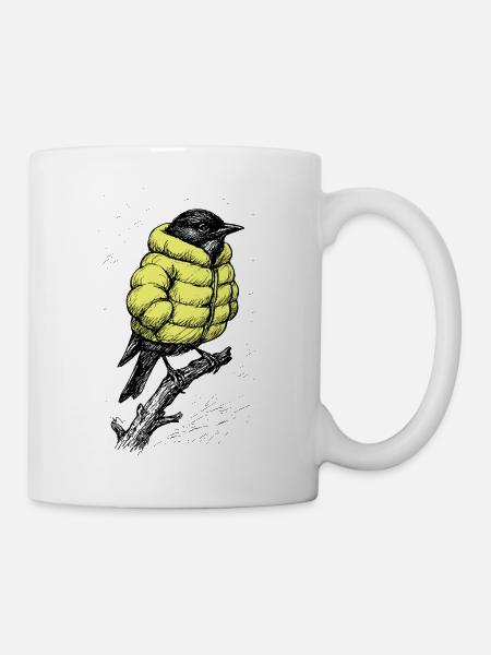 Oiseau d’hiver - Mug blanc - blanc