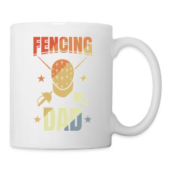 Lustiger Fecht Vater - Tasse - Weiß - Rechts