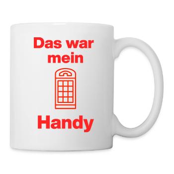 Das war mein Handy – Retro Call! Damals, früher  - Tasse - Weiß - Rechts