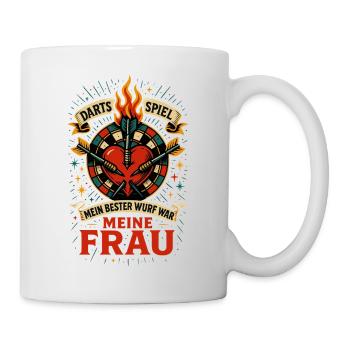 Darts Game Dear Wife, My Best Throw Honey - Mug - white - Right