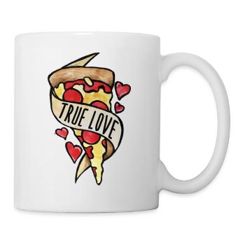 Wahre Liebe Pizzaherzen - Tasse - Weiß - Rechts