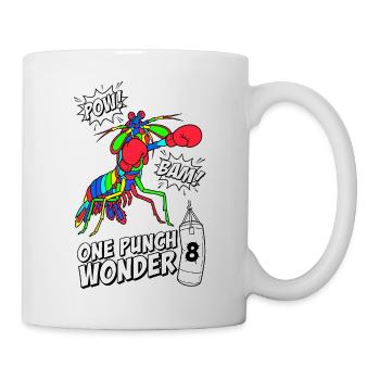 One Punch Wonder 8. Geburtstag Fangschreckenkrebs - Tasse - Weiß - Rechts