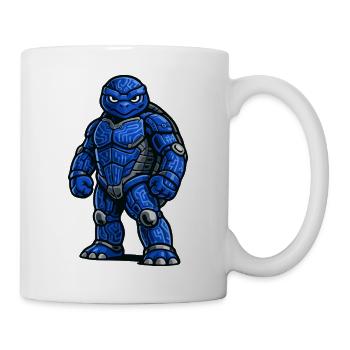 Guerrier Tortue Futuriste en Armure - Mug blanc - blanc - Droite