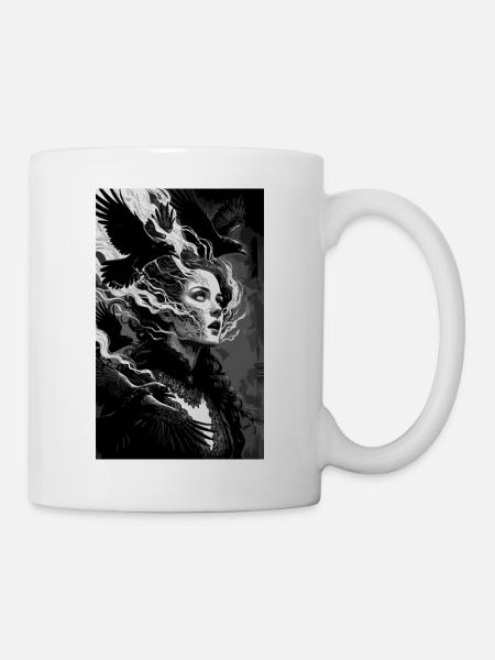 Nachtkrähenkönigin - Tasse - Weiß