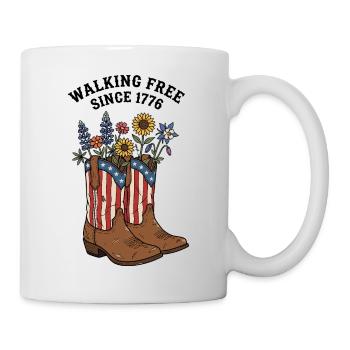 Walking Free Since 1776 Boots - Mug - white - Right
