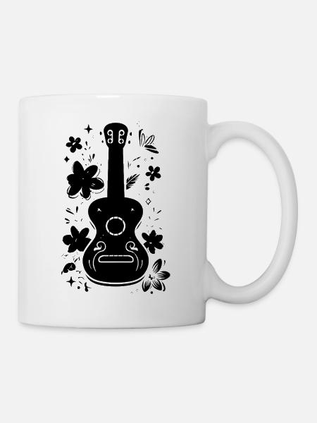 Ukulele Skizze - Tasse - Weiß