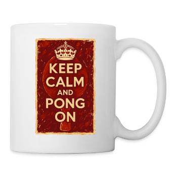 Keep Calm and Pong On / Ping - Mug blanc - blanc - Droite