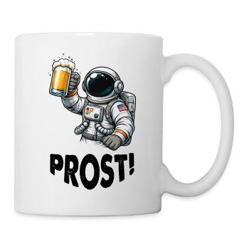 Astronaute avec un verre à bière - Mug blanc - blanc - Droite