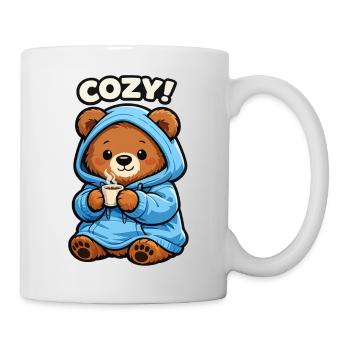 Cuddly Bear with Hoodie Coffee - Mug - white - Right