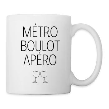 Metro work aperitif - Mug - white - Right